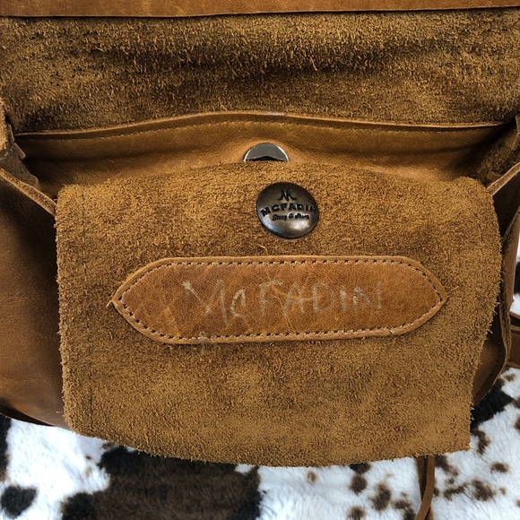 McFadin Western leather studded fringe saddle bag Texas Rodeo Cowgirl - Picture 10 of 16